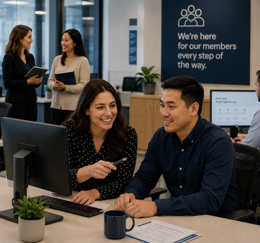 People working at a health insurance company